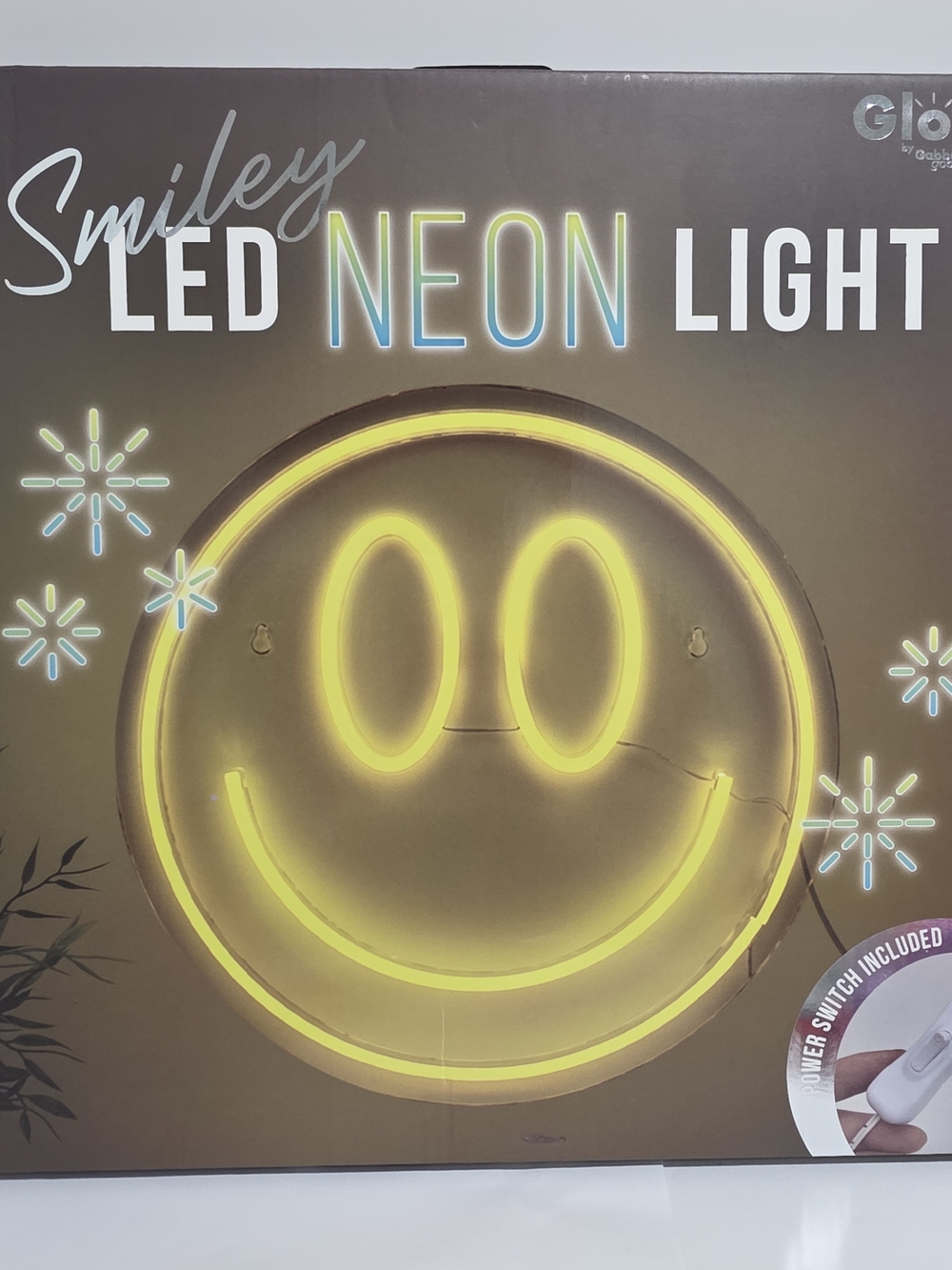 Smiley LED Neon Light - Yellow Smiley Wall Decor by Glo